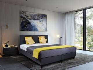 Boxspringcombinatie, M-Ray, Valencia Deluxe, Antraciet